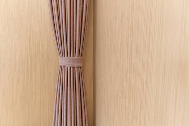 Wood wall and curtain
