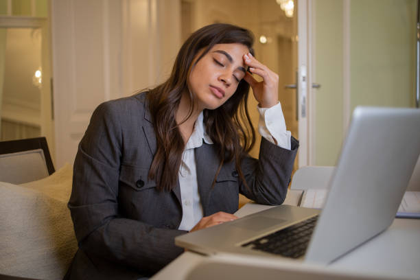 istock Young woman working from home 1445763157