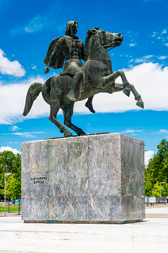 Dubno, Ukraine - June 7, 2021: Monument to Taras Bulba, to the fighters for the independence of Ukraine in Dubno Ukraine