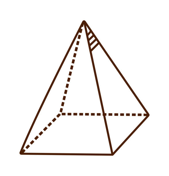 ピラミッド型。学校に戻るデザインエレメント。ベクターイラスト - pyramid shape pyramid monument tomb点のイラスト素材／クリップアート素材／マンガ素材／アイコン素材