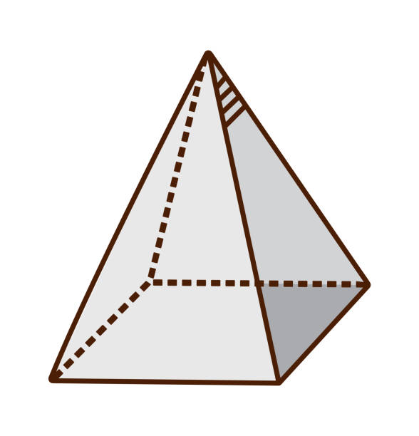 форма пирамиды. вернуться к элементу дизайна школы. векторная иллюстрация - pyramid of mycerinus illustrations stock illustrations