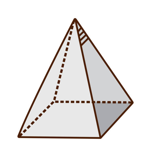 Pyramid shape. Back to School design element. Vector illustration Pyramid shape. Back to School design element. Vector illustration pyramid of mycerinus stock illustrations
