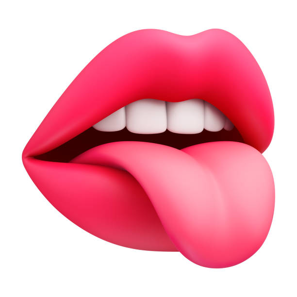 istock Cartoon mouth with teeth and tongue 1445771035