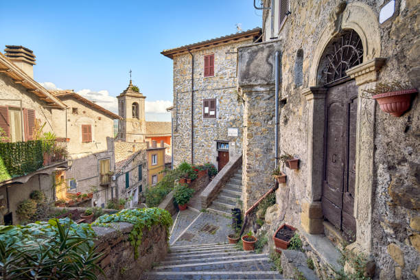 istock Rustic alley in San Vito Romano, Lazio Italy 1445773458