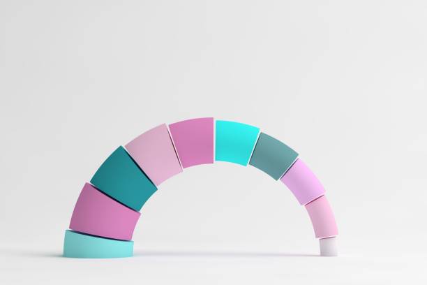 istock Abstract balance colorful geometric shapes 1445777393