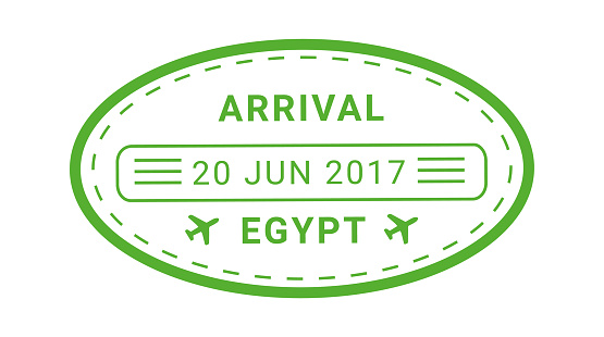 Egypt passport stamp. Vector illustration