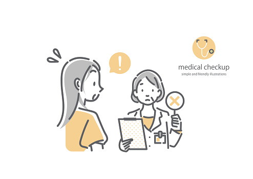 doctor and patient, telling medical checkup results