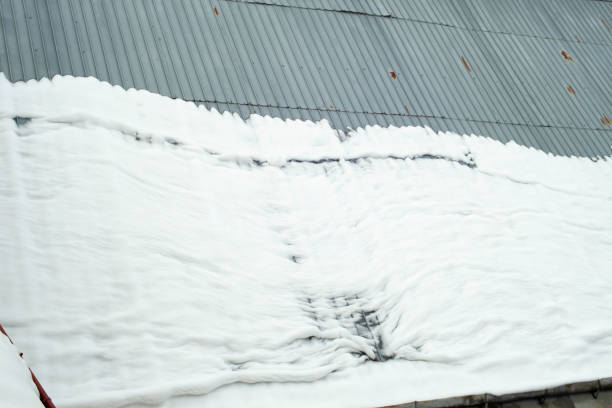 istock snow melting on a metal roof 1445782251