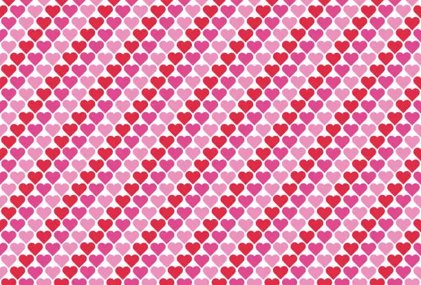 Vector illustration of Seamless Heart Pattern. Ideal for Valentines Day Wrapping Paper.