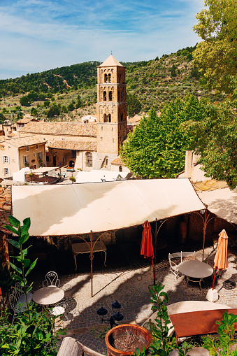The town of Moustiers Sainte Marie in the Provence region of France.