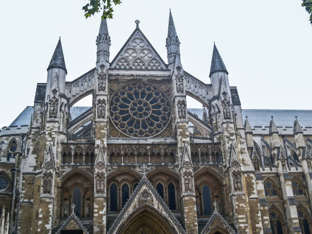 istock Front facade of Westminster Abbey London.. 1445789188