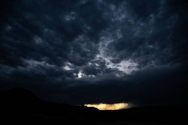 istock Stormy cloudscape at twilight on the Green River 1445789785
