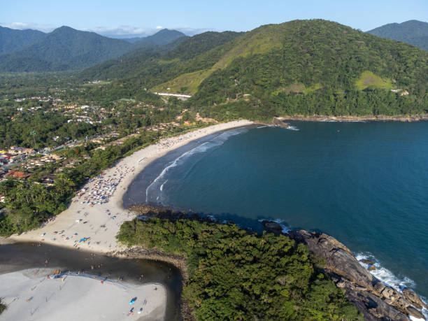istock paradise beach in the middle of the mountains 1445795232