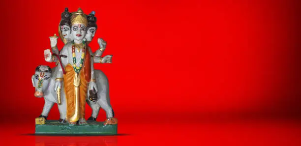 Photo of Image of Lord Dattatreya, a Hindu god Lord of Shree Gurudev Datta, Also known as Dattatrey, Datta Guru.