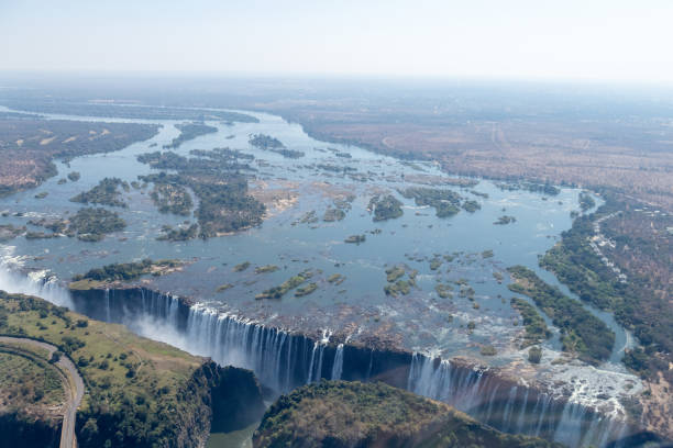 istock Aerial View of Victoria Falls 1445797629