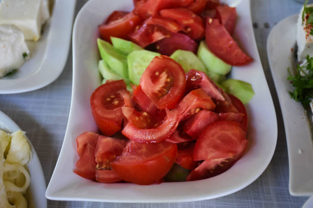 istock traditional turkish breakfast products tomato cucumber on a table 1445799613
