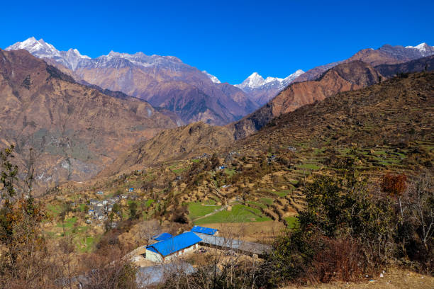 istock Nepal Village Tourism for Trekking in Api Base Camp Api HImal Trekking HImalayas, Darchula, Nepal 1445799963
