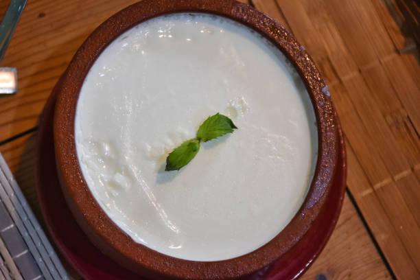 istock buffalo yogurt in ceramic bowl on the table 1445800251
