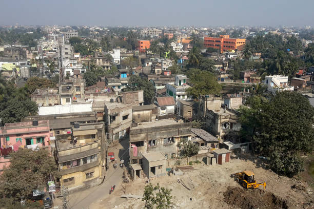 istock Top view of Howrah city 1445801323