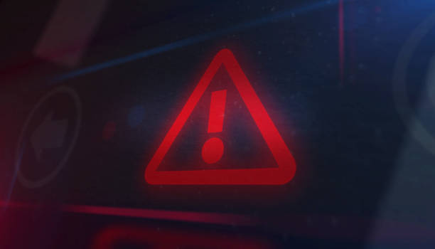 istock Alert symbol light flashing on board control display 1445803291