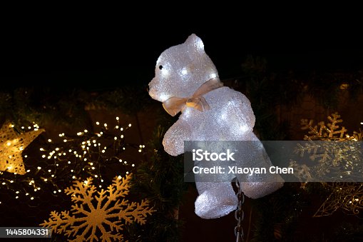 istock Polar bear lights for Christmas decoration 1445804331