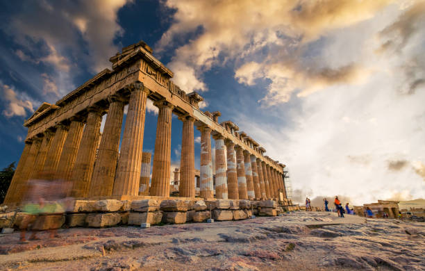 istock Columns of the Parthenon at sunset 1445804632