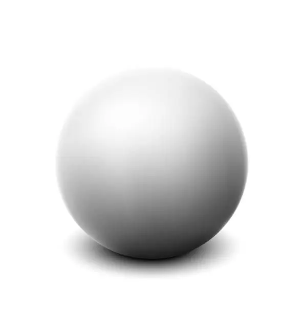 Vector illustration of Blank  white ball