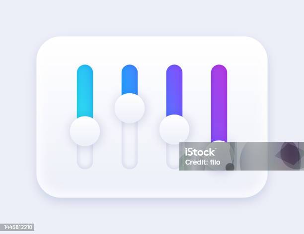Gradient Slider Shape Control Panel Stock Illustration - Download Image ...