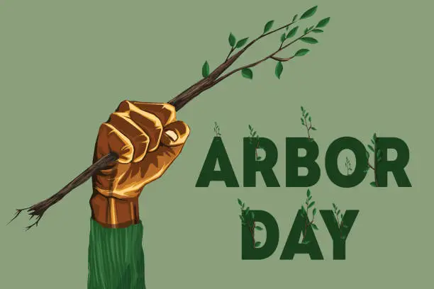 Vector illustration of Arbor Day