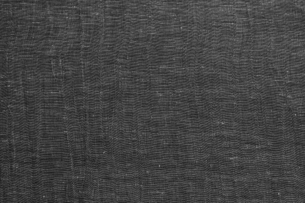 istock dark grey linen fabric texture background. Gray cloth textile background. Draped raw organic cloth pattern 1445820258