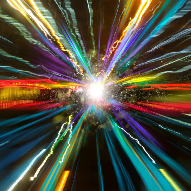 eksplodujące abstrakcyjne światło tła - big bang flash zdjęcia i obrazy z banku zdjęć