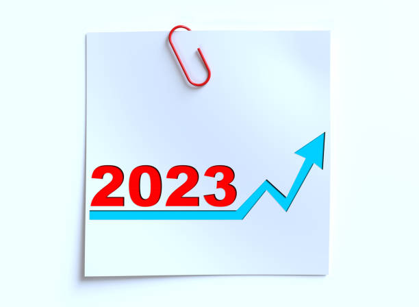 istock 2023 Year on financial chart background 1445826527