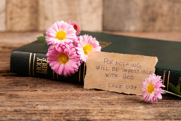 istock Handwritten Bible quote 1445826788