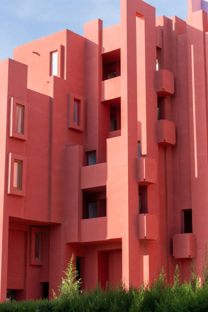 La Muralla Roja (Red Wall), famous modernist building of architect Ricardo Bofill in Calpe.
