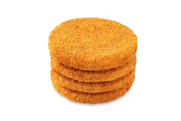 istock Prepared fish cutlets on a white isolated background 1445834740