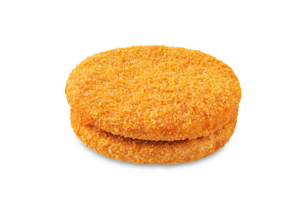 istock Prepared fish cutlets on a white isolated background 1445834787