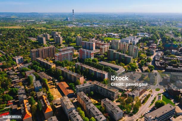 Aerial View Of Katowice Residential District In Poland Stock Photo - Download Image Now