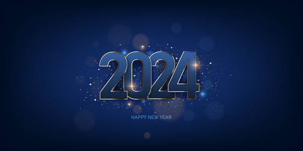 Happy New Year 2024 Happy new year 2024 background. Holiday greeting card design. Vector illustration. new year party stock illustrations