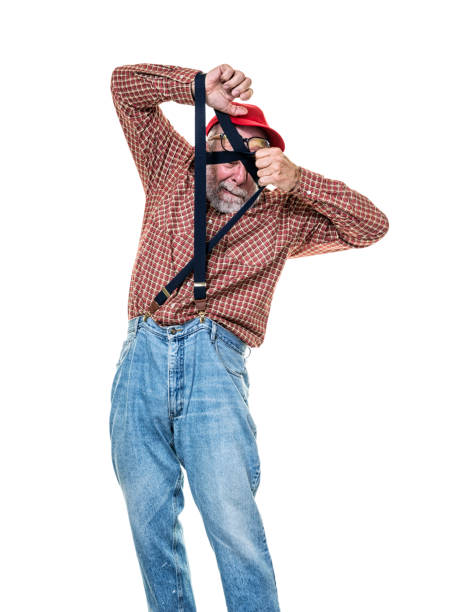 istock Hillbilly Senior Man Battling With His Suspenders 1445844003