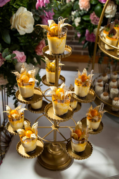istock cape gooseberry flan on the dessert table at the celebration 1445844674