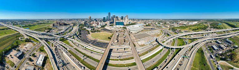 Aerial View of Downtown Dallas Skyline