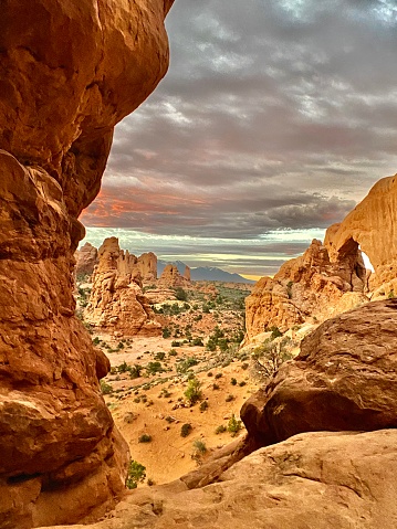 touring arches national park, moab, utah - u.s.a.