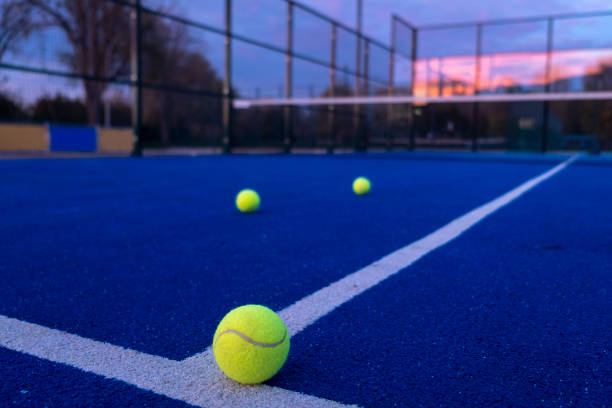istock paddle tennis court at sunset 1445851601
