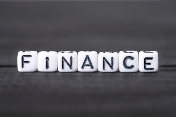 Finance word on white block cubes. Business concept