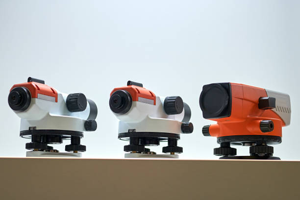 istock Measuring geodetic instrument for engineering works and topographic survey 1445857505