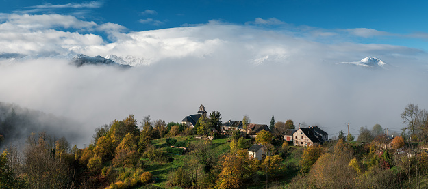 Mountain village in the Ariege Pyrenees in southwest France