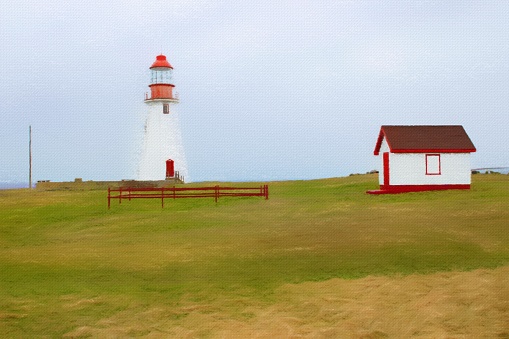 lighthouse manipulation in pencil crayon
