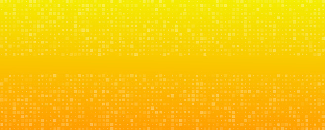 Abstract gradient geometric background of squares. Yellow pixel backgrounds with empty space. Vector illustration