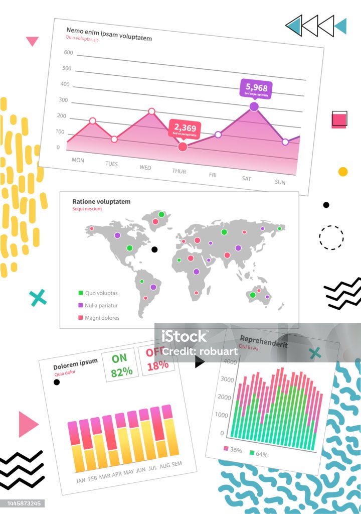 Statistical Indicator Graphics Market Diagrams Graphic Information Visualization And Analysis ...