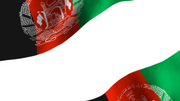 national flag background image,wind blowing flags,3d rendering,Flag of Afghanistan